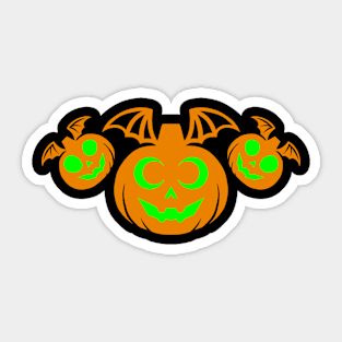 Vampire Pumpkin Flock Sticker